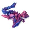 3D Printed Dragon Colorful Gem Dragon Figurines Movable Joint Rotatable Articulated Dragon Crafts Desktop Western Action Figure