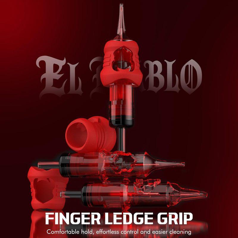 INKin El Diablo Silikon-Cartridges Tattoo-Nadeln Fingerauflage Glatte Schattierung Präzise Position für Cartridge Tattoo-Maschinenstift