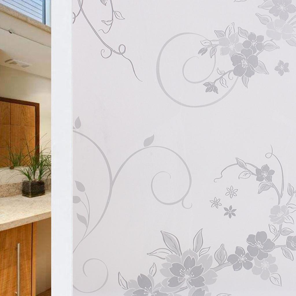 Vinduspersonvernfilm Glassvindusfilm Avtakbar Vinyl Dørvindusdeksler UV-blokkerende Selvklebende Klistremerke for Hjemmedekor