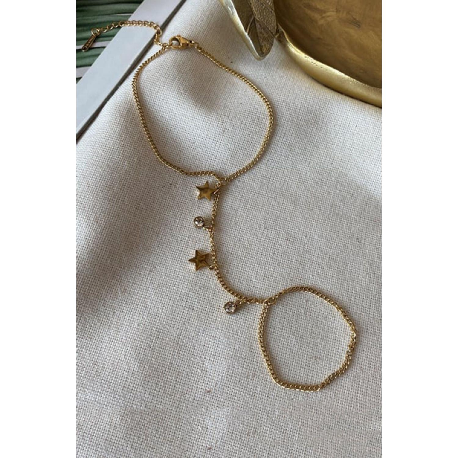

Shahmaran Gold Color Steel Bracelet 20 Cm