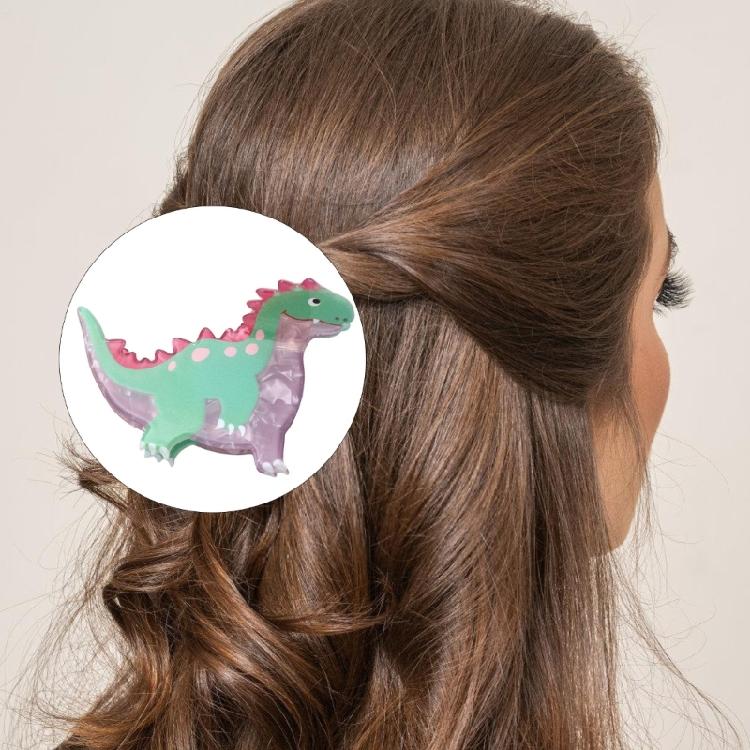 Delicate Acrylic Dinosaur Design Hair Clip Fashion Dinosaur Barrettes Hairpiece Hair Accessory For Everyday Use