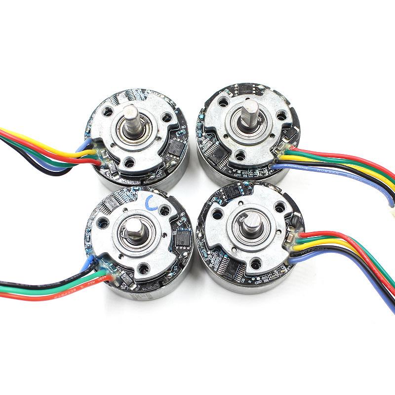 Multi-Voltage Outer Rotor Brushless Motor with Built-in Driver, PWM Speed Control, D-Shaft 6mm, DC 12-24V