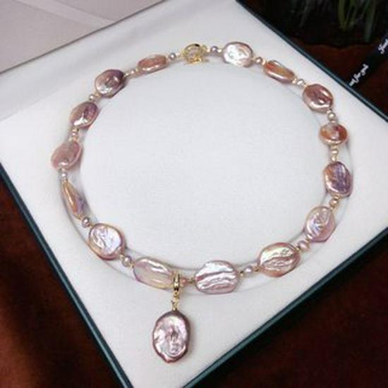 Elegant Multi-purpose Baroque Pearl Necklace with Original Color Pearls and Versatile Clasp