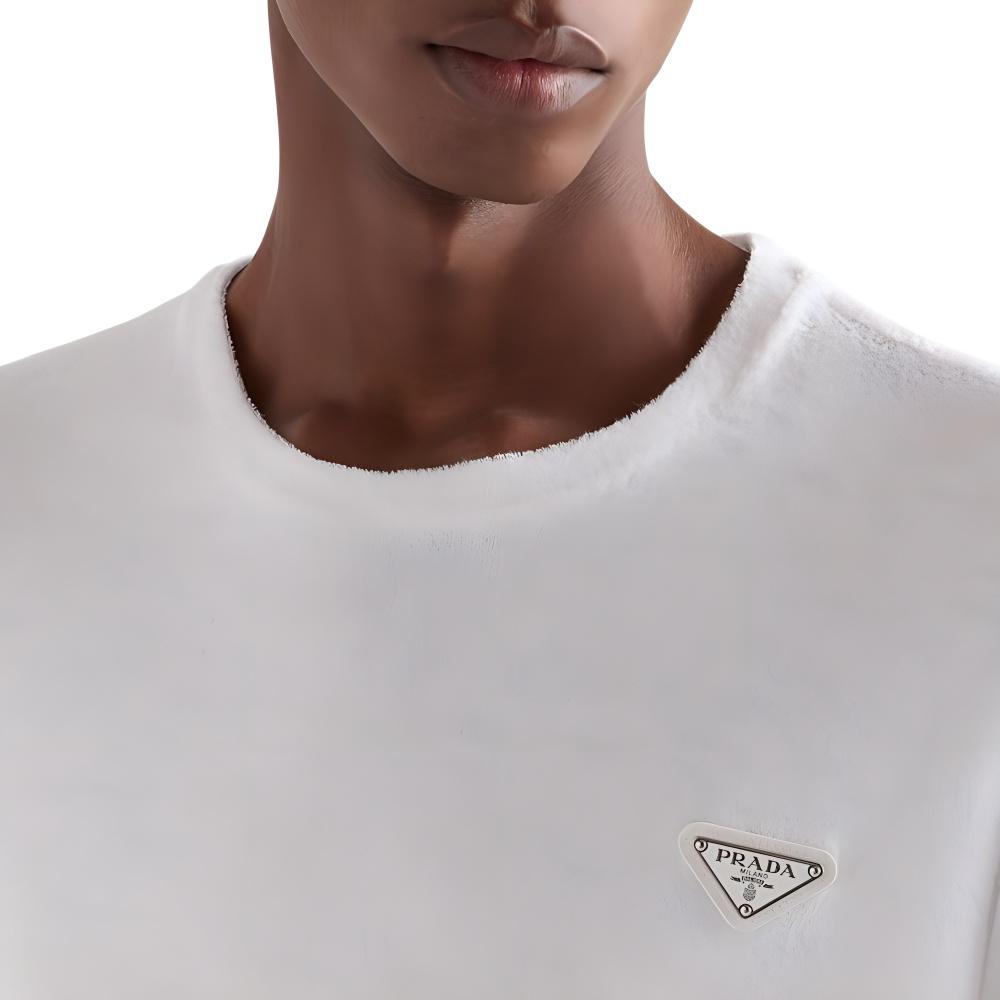 PRADA Logo Cotton T shirt UJN885-16JK-F0009-S-232