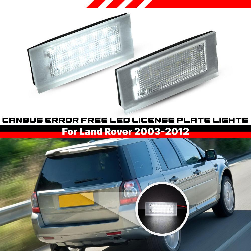 2 шт. Для Land Rover Range Rover 2003-2012 Белый светодиодный фонарь подсветки номерного знака Замена