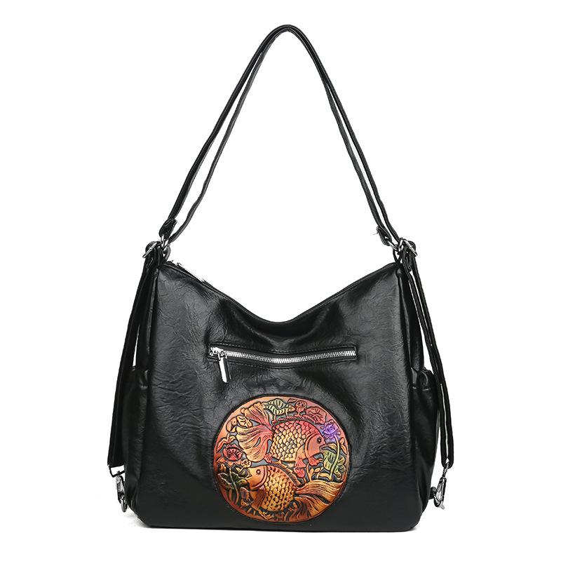 

Женская сумка через плечо, большая вместимость, многофункциональный рюкзак, сумка для мамы чёрный