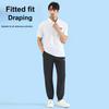 Li-Ning Summer Quick-Dry Short Sleeve Lightweight Breathable Versatile Pants Casual Sports Set Men sets Standard-White Black YWBW061-2