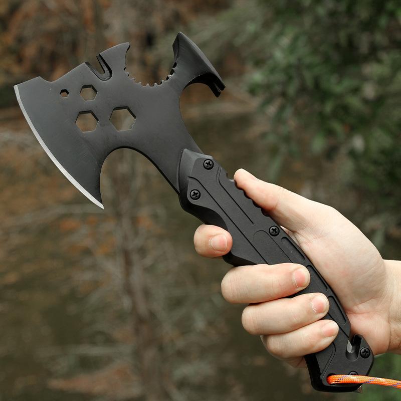 New Multi Functional Tactical Axe Home Self-defense Fire Axe Garden Felling Chopping Wood High Carbon Steel EDC Hand Tool