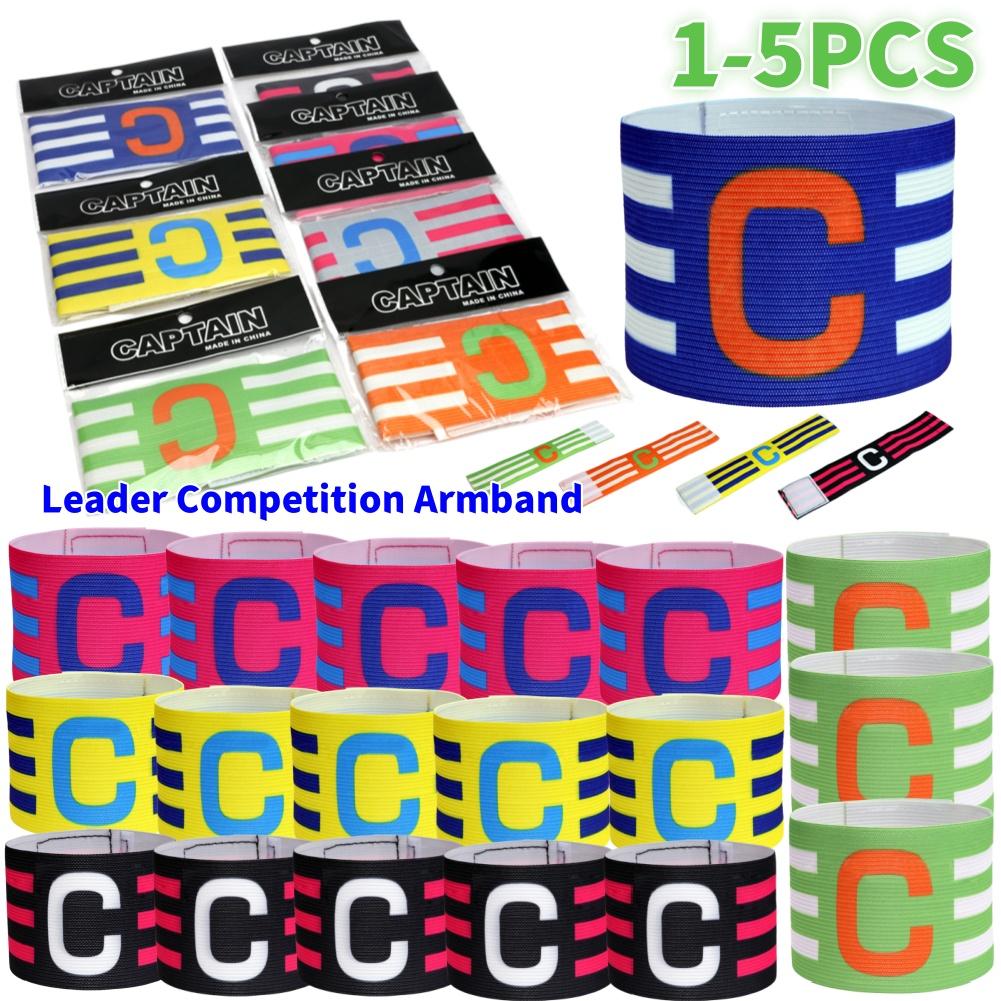 1-5 Stück Fußball Kapitän Armband für Kind Erwachsene Verstellbar Fußballtraining Fußball Anführer Armband Armreif Fußballzubehör