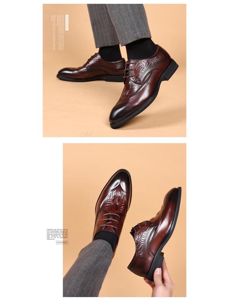 Herren Echtleder Schuhe im Britischen Stil