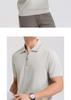 [Including Mulberry Silk] Langdeng Men's Half Zipper Knitted Polo Shirt Summer Breathable Business Collar Short Sleeve T-shirt