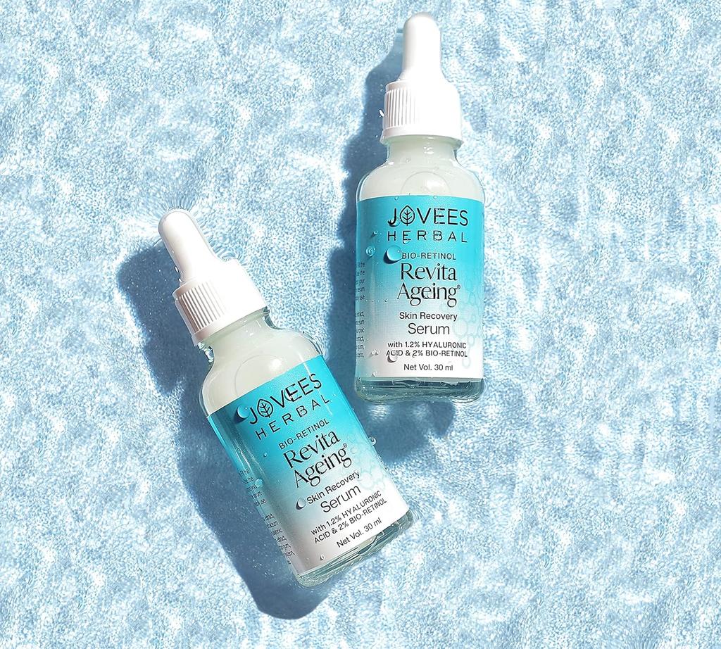 Jovees Herbal Bio Retinol Anti Aging Face Serum 30ml | Reduces Wrinkles Fine Lines | Hydrating Brightening  Serum For Younger Looking Smooth Skin