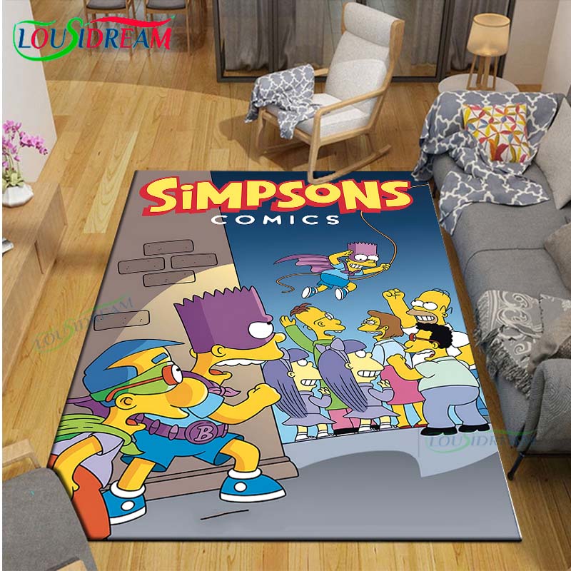 Hot Cartoon TV Role Printed Carpet Outdoor Rug Area Rug Non-slip Carpet Bedroom Decor Carpet for The-A-Simpsons Room Gift