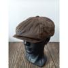 Vintage Washed Octagon Newsboy Cap For Men Women, British Retro Large Size Flat Brim Hat