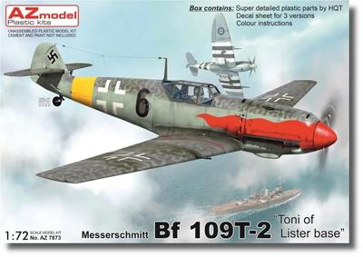 AZ Model Messerschmitt Tony At Listel Base Plastic Model AZM7873 1/72 Bf109T-2