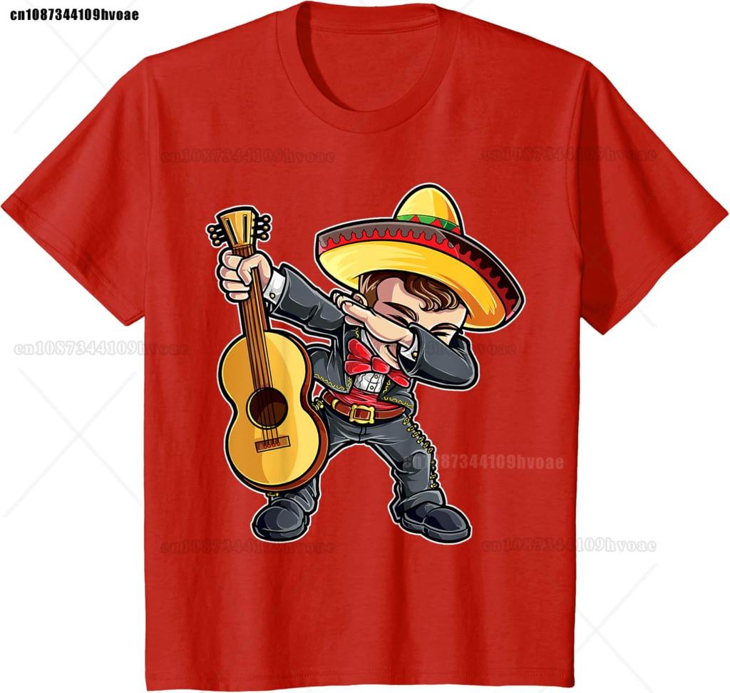 Dabbing Mariachi T Shirt Cinco De Mayo Kids Boys Unisex Mexican T-Shirt