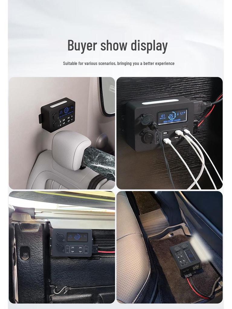 12V Mini Power Box USB Socket PD100W Fast Charger