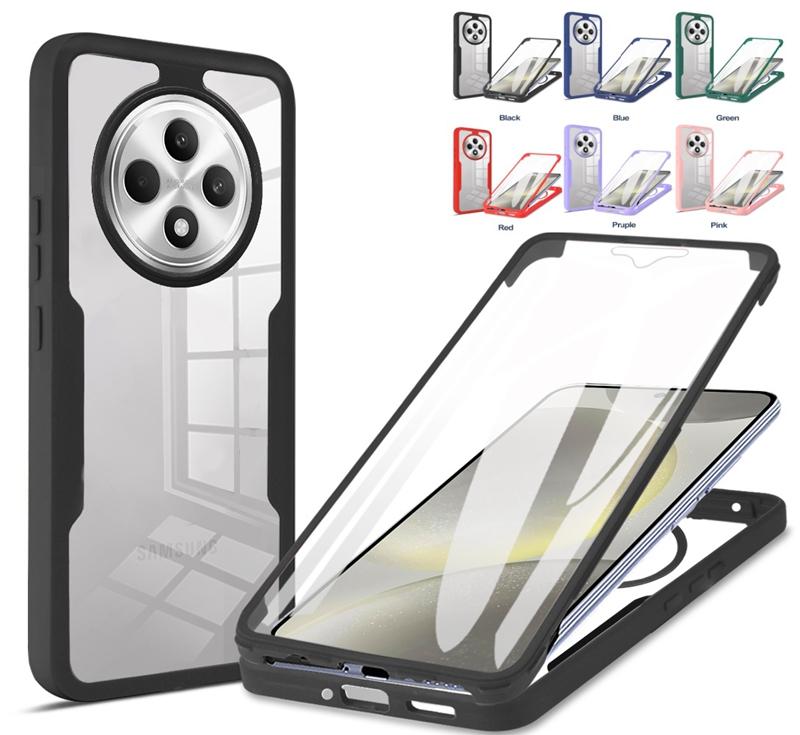 Nárazuvzdorný 360 Průhledný Kryt pro OPPO Reno 12 Pro Reno12 Reno 12F 12 F FS 12FS Reno12F Kryt Ochrana Objektivu Fotoaparátu a Displeje Celková Ochrana