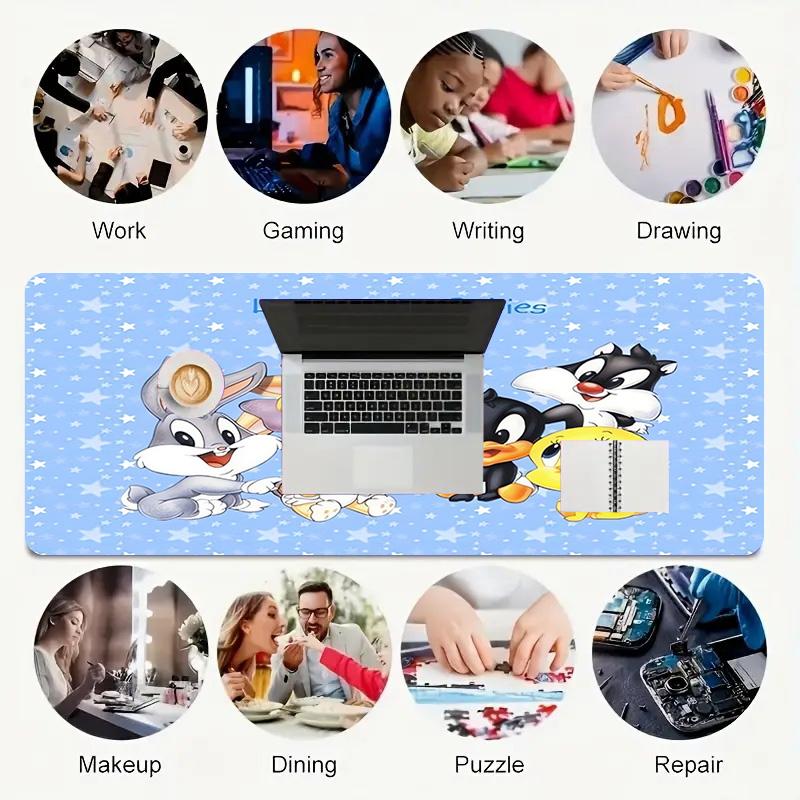 Looney Babies Xl Gaming Mouse Pad Nonslip Rubber Base Stitched Edge Waterproof Desk Mat For Pc Laptop Gamer Office Computer Accessories C927418