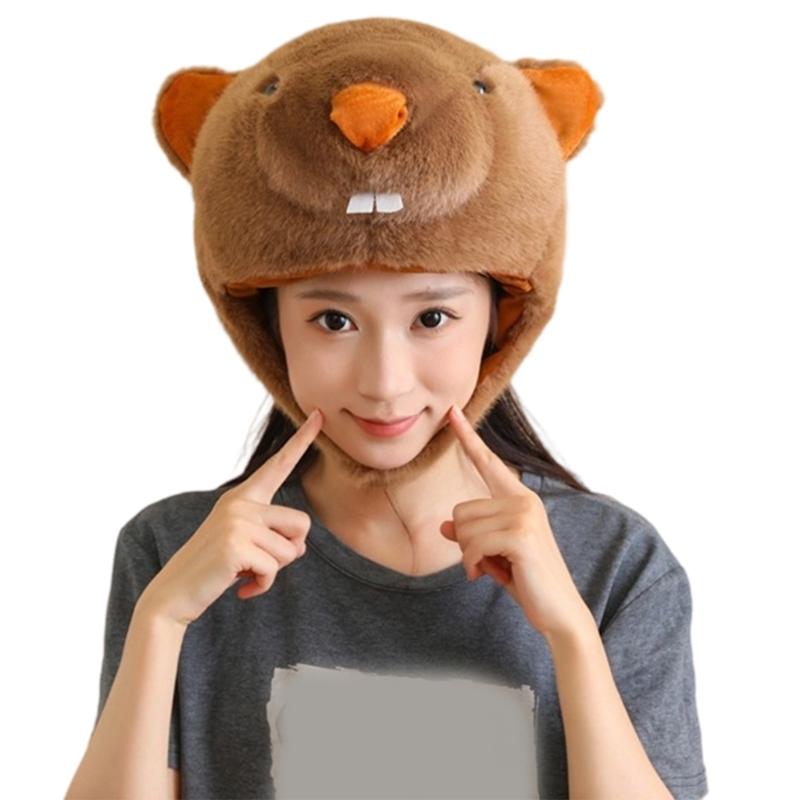 

Groundhog Costume Headpiece Adjustable Strap Photography Prop For Children Party Theme Role Play 1
