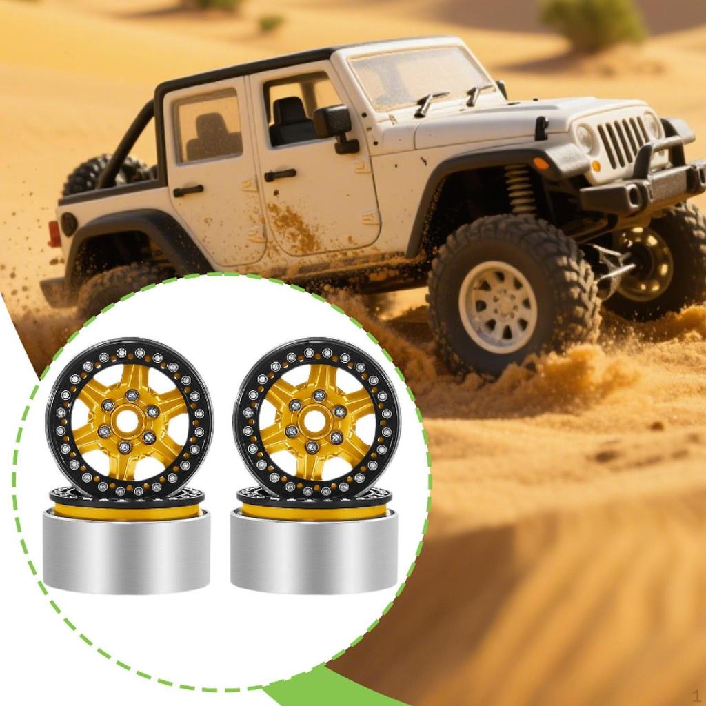 4 Pieces Race Car Wheel Hub Tires Accessories Professional Easy Installation 2 Inch Dia Sturdy RC