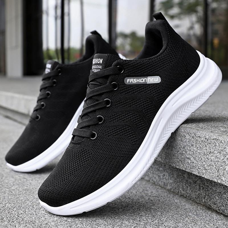 Men's Shoes Sports Shoes New Summer Breathable Mesh Shoes Soft Sole No Tired Feet Versatile Lace-up Men's Single Shoes