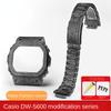 Für Casio kleine quadratische dw5600 GW-b5600 5610 Retro Vintage Gravur modifiziertes Herren-Uhrenarmband und Gehäuse 316 Edelstahlarmband