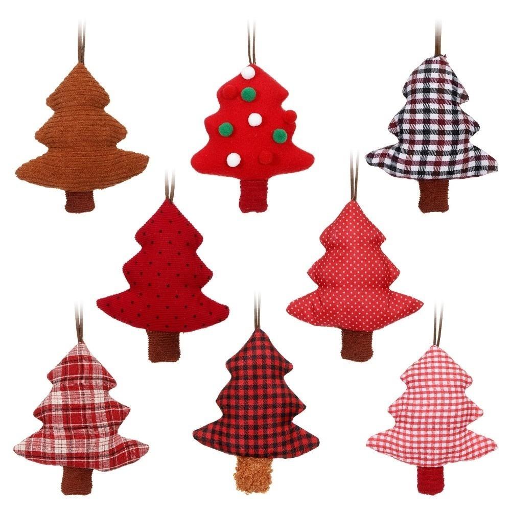 Polka Dot Xmas Ornaments Soft Christmas Tree Decorations Cloth Christmas Tree Pendants  Xmas Party