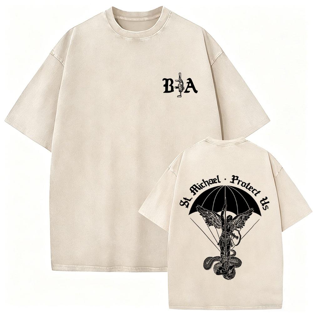 Washed Vintage Forward Observations Group Be Seeing You Print Tshirt Skeleton Graphic Tshirts Men Fashion Oversized T Shirts