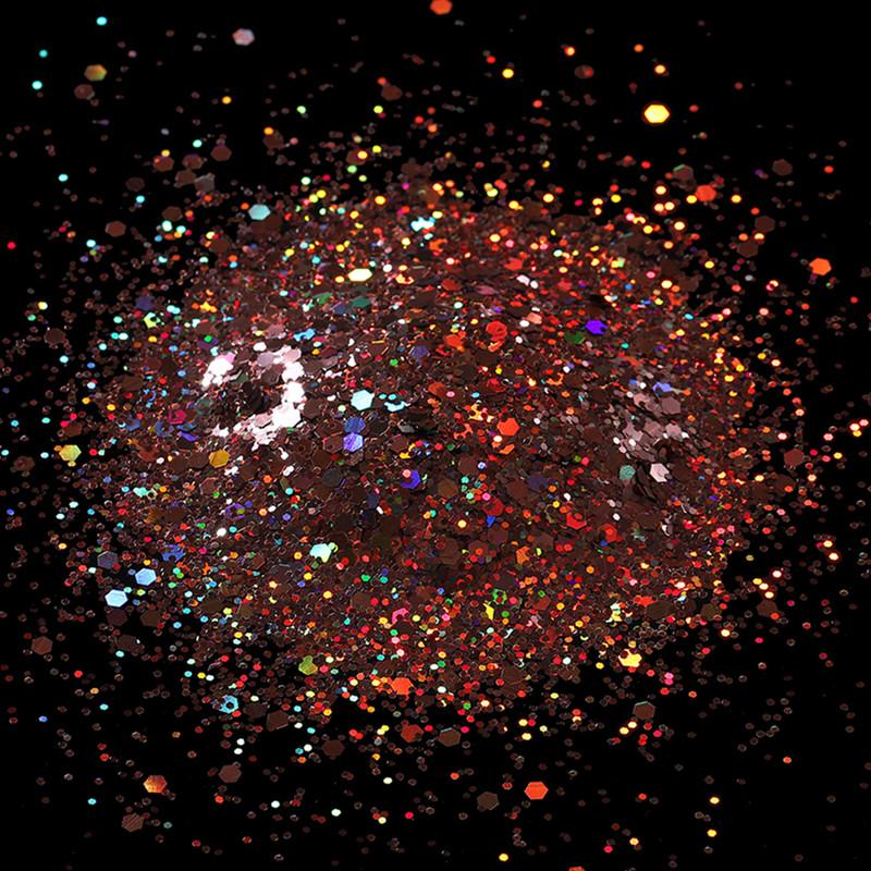 10g Holographic Hexagon Chunky Glitter Epoxy Resin Filler Flakes Laser Sparkly Sequins for DIY Epoxy Resin Nail Art Fillings