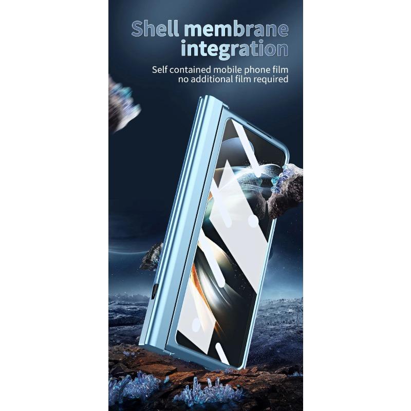 With Touch Pen Case Hinge Magnetic Armor Plating Kickstand 360 Full Protector Folding Cover For Samsung Galaxy Z Fold 6 5 4 3