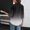 Women's T Shirt Tee Print Button  3/4 SleeveDaily Weekend Fashion Basic V, Neck Regular Top