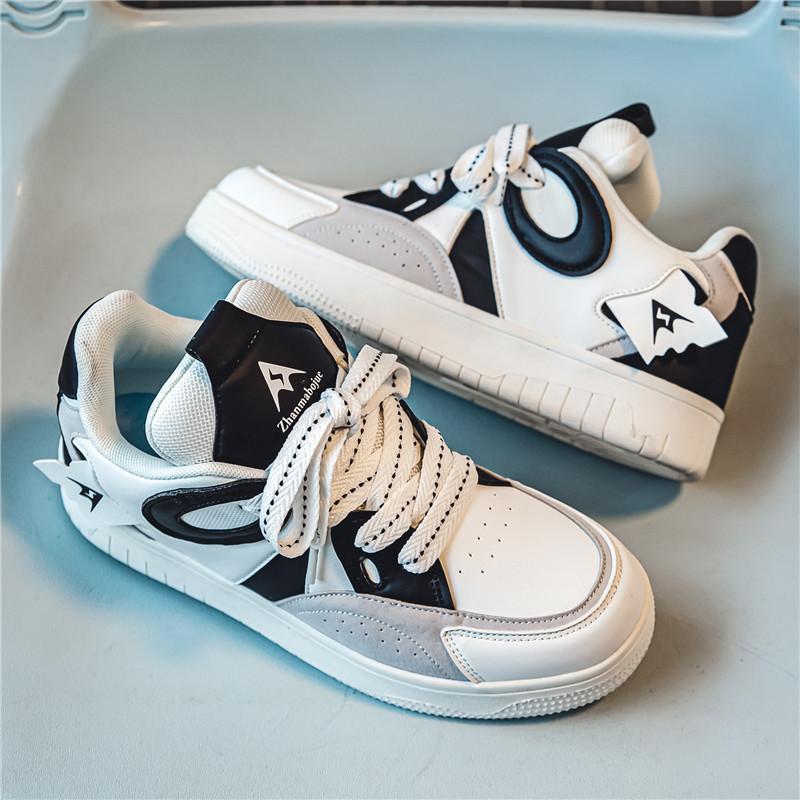 

Мужская обувь 2025 года, новая весенняя универсальная спортивная повседневная обувь для маленьких белых досок, молодежная нишевая обувь для увеличения внутренней высоты, обувь для папы 39 белый