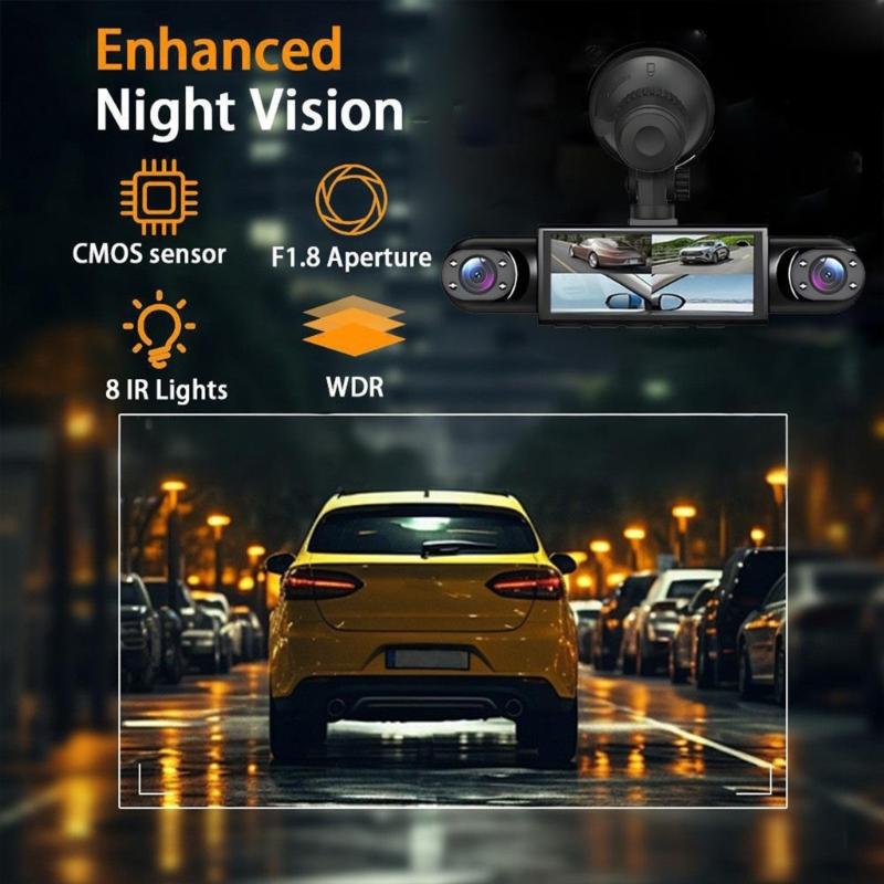 4 Lens Car Dashcam Camera Loop Recording 1080P Recording Parking Monitor And Wide Angle View For Car