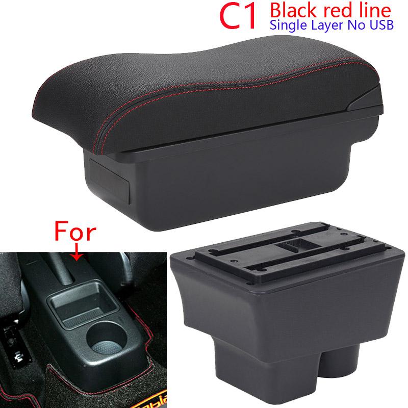 For Skoda FABIA Armrest box For Skoda Fabia II 2 Car Armrest 2008-2014 Curved Surface leather Car Storage Box Simple installatio