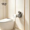 Funny Gothic Housewarming Gifts Skeleton Toilet Paper Holder, Wall Mount Skull Tissue Dark Aesthetic Bathroom Fixtures Roll Organizer Stand,
