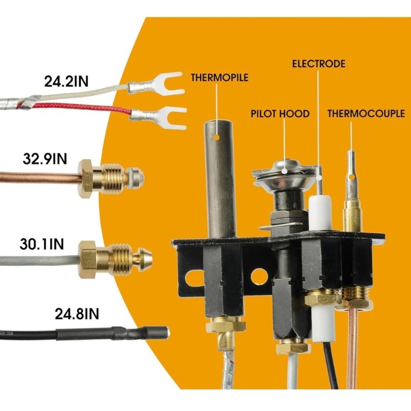 Tubing Water Heater Assembly Spark and Sensor Electrode Electric Water Heater Accessories Suitable for Water Heaters