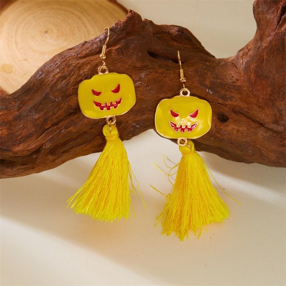 

Exaggeration Halloween Earrings Luminous Pumpkin Dangle Earrings Ghost Ear Studs Ear Accessories Style 4