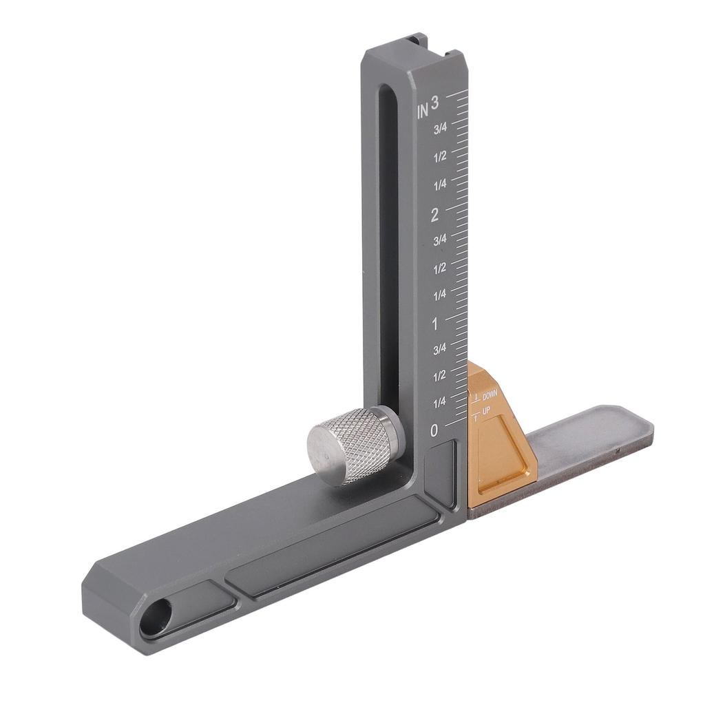 Imperialer Höhenlehre Aluminiumlegierung Tiefenmesswerkzeug für Holzbearbeitung Sägetisch Kantenanleimmaschine