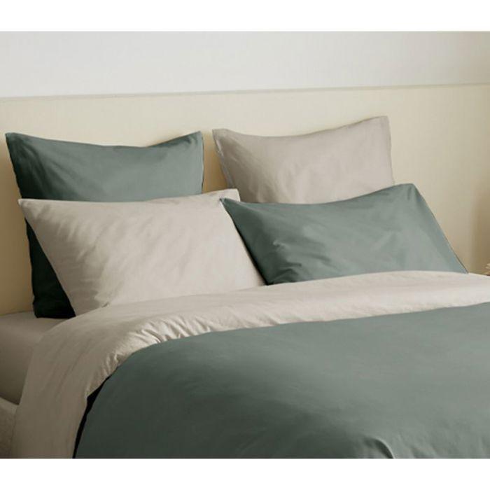 Complete Pack 6 Pieces Eucalyptus/Linen Reversible Duvet Cover for Bed 160 X 200 Cm