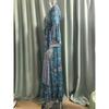 Abito Bohemian da Donna Estate Manica a Svaso Stampa Floreale Scollo a V Ampio Abiti da Donna Elegante Linea ad A Vita Alta Abito da Donna per Vacanze al Mare