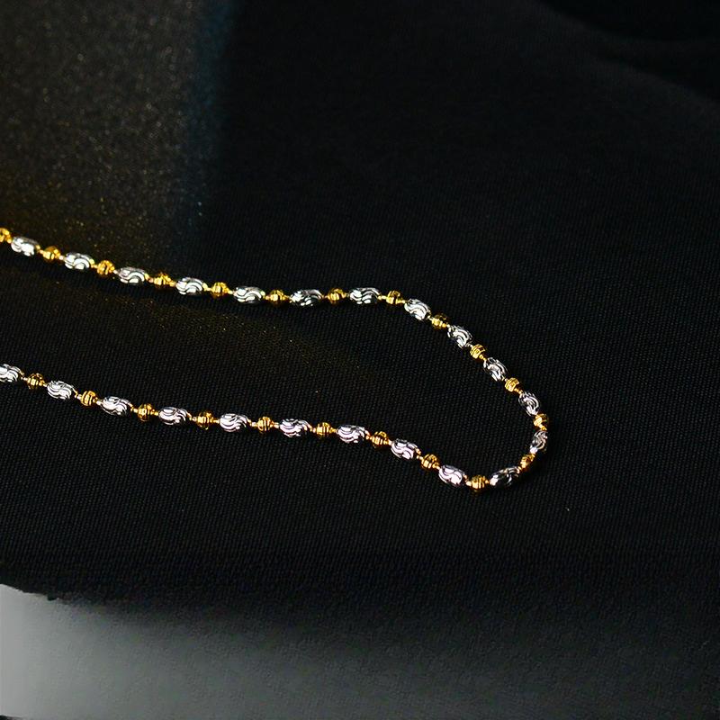Car Carved Flower Rice Bead Bean Necklace Women's Collar Chain High Grade Light Luxury Neckchain Overlay