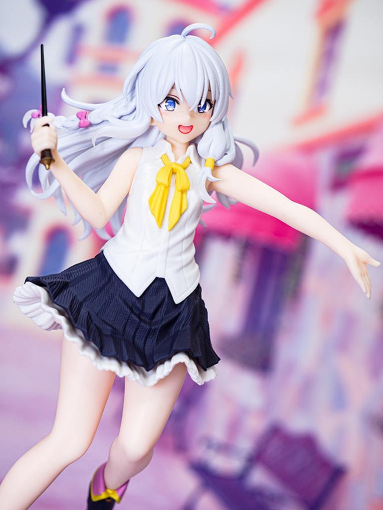 20CM Anime Majo no Tabitabi Elaina Figure PVC Standing Sakura Demon Irena Model Toys Desktop Ornaments Gifts
