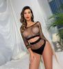 Women's Sexy Black Fishnet Two-Piece Lingerie Set with Removable Pieces