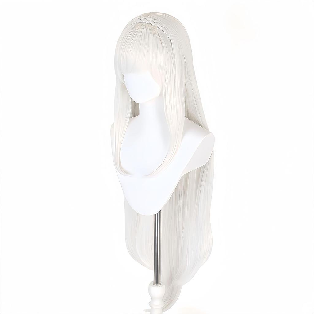 Cosplay Wig Emilia Wig Cosplay Wig Costume Accessory Disguise Wig with Net for and School Festivals Nou-satsu ReZero Heat-Resistant Events, Costumes,