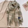 Autumn and winter new versatile scarf women's thickened woven thick beard fringed warm scarf imitation cashmere shawl