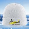 Airplanepropelleryellowbluelogotext Men Women Unisex Knitted Hat Beanie Pullover Cap Winter Thermal Warm Christmas Outdoor