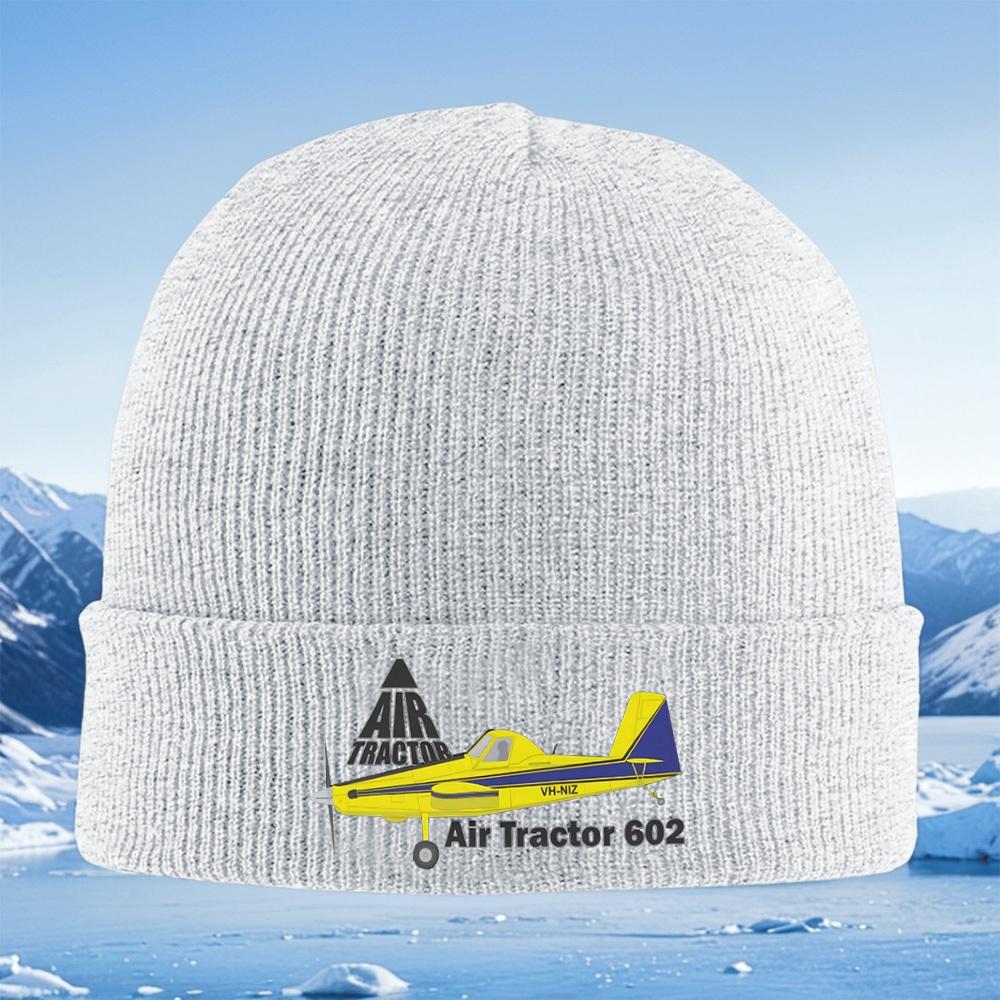 Airplanepropelleryellowbluelogotext Men Women Unisex Knitted Hat Beanie Pullover Cap Winter Thermal Warm Christmas Outdoor