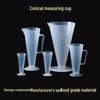 Plastikowy trójkątny kubek z miarką, stożkowy design do sklepów z bubble tea, sprzęt laboratoryjny, PP klasy spożywczej