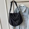 Women Drawstring Shoulder Bag Solid Drawstring Sling Bag Adjustable Strap Lightweight Shopping Bag Girls Outdoor